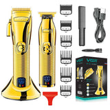 Professional combo kit hair clipper electric hair trimmer for men rechargeable beard hair cutting machine haircut metal handle
