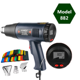 Digital Display Electric Hot Air Gun Temperature-controlled Building Hair dryer Heat gun Soldering Tools Adjustable+3Nozzle 220V