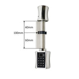 Bluetooth Fingerprint Cylinder Lock Tuya APP Biometric Electronic Smart Door Lock Digital Keypad Code Keyless Lock Home/Apartme