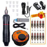 Professional Tattoo Machine Kit Complete Rotary Pen Set Tattoo Cartridge Needles For Permanent Makeup Eyebrow Tattoo Body Artist
