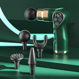 New Cordless Folding Mini Massage Gun Deep Vibrating LED Touch Screen Massage Gun With Heating Function For Body Relaxation