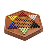 Hexagon Drawer Acrylic Bead Checkers Children Adult Puzzle Hexagon Wooden Checkers Board Set