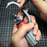 360 Degree DIY Special Model Painting Tools Coloring Table Coloring Clip Handle for Soldiers Handle Gundam Red Yellow Gray Black