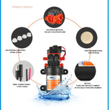 203F 12V Marine Diaphragm Water Pump Self Priming Pump Boat Accessories Showers Toilets Water Transfer Motor for RV Caravan