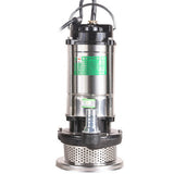 220V Sewage Pump Submersible Stainless Steel Non-blocking Water Pump Well Alternative Pumping Drainage Pump with EU adapter