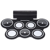 Electronic Drum Kit 7 Pad Digital Drum Portable Hand-Rolled Drum Set Press Sensitivity Double Horn Instrument /US Plug