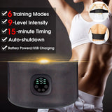 EMS Fitness Trainer Belt USB Rechargeable LED Display Electrical Muscle Stimulator Abdominal Muscle Abdominal Muscle Sticker