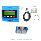 TUF-2000M DN15-100 DN50-700mm DN80-6000 DN300-6000 Digital Ultrasonic Flowmeter Module Sensor Indicator Counter Water Flow Meter