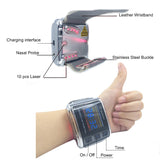 Diabetes LLLT Laser Therapy Watch High Blood Pressure  Ma-Rudra 10 Holes Cold Laser Wrist Watch