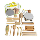 Hand Percussion Set Shaker Bell Sand Maraca Eggs Hammer Shaker Sound Guiro Rhythm Stick Educational Toys Log Musical Instrument