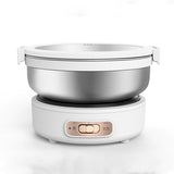 220V Foldable Electric Hot Pot Portable Multi-cooker Travel Cooking Pot Rice Cooker Split Type Food Cooking Mahine 1L