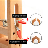 Leather Hand Stitching Fixture Wooden Leather Fix Clamp Leather Sewing Tool DIY Leathercraft Wood Clamp