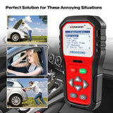 KONNWEI KW818 Enhanced OBDII ODB2 EOBD Car Diagnostic Scanner 12V Battery Tester Check Engine Engine Automotive Code Reader Tool