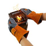 Outdoor Camping Barbecue Anti-Burn Long Glove Barbecue Baking Gloves Kitchen Cooking Grill Long Sleeve Gloves DTJH