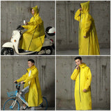 2020 Hot Sale EVA Raincoat Ladies / Men Zip Hooded Poncho Motorcycle Bike Raincoat Long Style Raincoat