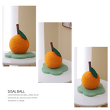 Cute Orange Pet Cat Tree Toy with Ball Scratching Post for Cat Kitten Climbing Mushroom Condo Protecting Furniture Fast Delivery