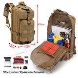 Mochila Military Tactical Assault Pack Backpack Army Molle Waterproof Bug Out Bag Small Outdoor Hiking Camping Hunting Rucksack