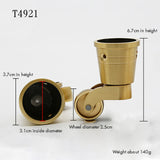 4PCS/Lot Universal Caster Wheels 360 Degree Rotation Round/ Square Cup Brass Heavy Wheel Hardware Movable for Furniture Cabinet