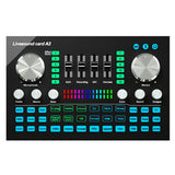 Professional Audio Mixer Adjust Stereo Sound Card Board Audio Mixing Console Compatible with 500+APP Android Win10,Win7