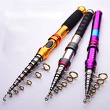 Telescopic Fishing Rod High Quality 1.5m-3.6m Winter Fishing Short Pole Long Throw Sea Fishing Boat Fishing Rod Mini Fishing Rod