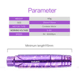 Mast P10 Tattoo PMU RCA Rotary Machine Pen Permanent Makeup Kit with LED Display Power Supply Wjx Pmu Cartridge Supplies Set