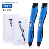 Enotepad SL-300 3D Printing Pen 2PCS/SET Fast Delivery Pens From Oversea Warehouse 3d pen filament pla