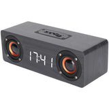 Wooden Wireless Bluetooth Speaker Support Hands Free Call/FM Radio/Alarm Clock Wireless Speaker with 1500mah Built-in Battery