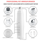 2 In 1 Electric Nail Polisher Dog Cat Pet Nail Clipper Pet Nail Art Drill File Gel Remove Sanding Buffer Electric Machine Drills