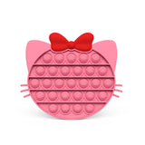 Kawaii Fidget Toys Newest Bow Pink Cat Push Bubble Autism Special Needs Anti Stress Relief Toys Gift Toys Kids