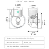 Smart Electric Wearable Breast Pump LED Display Portable Baby Nipple Silence Suction Cup Feeding Milk Half Ball Bottles