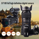 Hot Camera HD Digital Camera for POLO D7100 33Million Pixel Auto Focus Professional SLR Video Camera 24X Optical Zoom Three Lens
