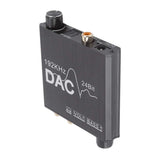 192KHz Digital to Analog Sound Converter Aluminum Alloy DAC Converter Plug and Play for Players HD DVD Home Theater System