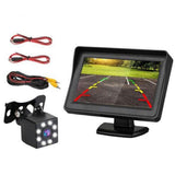 4.3 Inch Car Monitor LCD Display HD Digital Screen 2 Way Video Input With Reverse Rear View Camera Cable Line DVD VCD