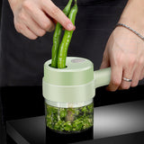 Multifunction Food Chopper Slicer Electric 4In1 Vegetable Cutter Masher Wireless Garlic Crusher Grinder Kitchen Gadgets