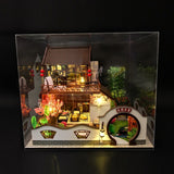 DIY Wooden Dollhouse Chinese Town Architecture Doll Houses Miniatures with Furniture Toys for Children Friend Birthday Gift