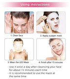 7 Colors Skin Rejuvenation Beauty Mask LED Light Facial Mask Phototherapy Skin Care Anti Acne Whitening Wrinkle Removal Mask