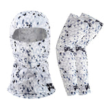 Summer Face Cover Arm Sleeves Set Women Men Breathable Face Sun Protection Long Arm Sleeves for Camp Cycling Mounteering Fishing