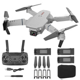 E88 4K HD Dual Camera Drone With 2.4G 6-Axis Gimbal Stabilizer RC Quadcopter WiFi FPV Foldable Drone  APP Connection