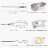 Hand Mixer Electric Egg Beater 300W Powerful 5 Speed for Cake Baking 6 Sticks with Holder for Kitchen