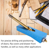 Hole Jig Drill Kit Woodworking ABS Plastic Vertical Hole Puncher Locator Fixture for Precise Drilling and Positioning of Doors