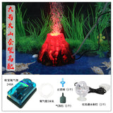 Aquarium Volcano Fish Tank Bubbler Decorations Resin Volcano Ornament for Aquarium Decoration