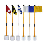 Golf Flag Golf Hole Cup Flag Stick 3 Section  Backyard Practice Golf Putting Green Flagstick