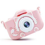 Dual Lens Plastic 2 Inch HD Screen Toy Photography Birthday Gift Children Camera Digital Mini USB Charging With Protective Case