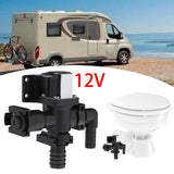 Solenoid Valve Siphon Breaker Accessories Durable for Marine Toilet RV Boat