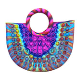 Fidget Pop Its Push Pop Fidget Toys Handbags And Purses For Women Fashion Ladies Silicone Top Handle Satchel Shoulder Tote Bags