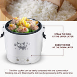 220V House 1L  Electric Mini Rice Cooker Water Food Heater Machine Lunch Box Warmer 2 Persons Cooking Household Multifunction co