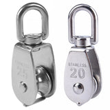 25Mm Rotatable Stainless Steel Wire Rope Single Sheave Pulley Scooter &amp; Steel Wire Pulley Stainless Steel M20 Heavy Duty Steel S