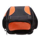 PU Leather Motorcycle Saddle Rear Bags Motorbike Jaunt Luggage Bag Orange
