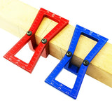 Aluminum Alloy Dovetail Marker Dovetail Marking Jig Wood Dovetail Tool Precise Dovetail Guide W/ 8 Slopes Woodworking Hand Tool
