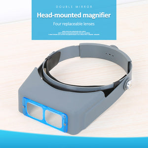 1.5X2X2.5X3.5X Professional Head Wearing Magnifier Optivisor Eye Loupe 4 Lens Magnifier For Watch Repair Jewelry Making Welding